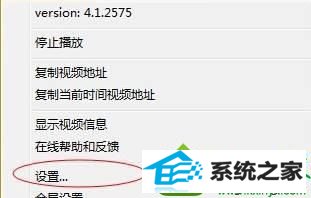 点击“设置” win10系统使用360安全浏览器在网页中播放视频出现花屏的解决方法